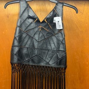 BRAND NEW TRIBAL FRINGED CROP TOP SIZE M